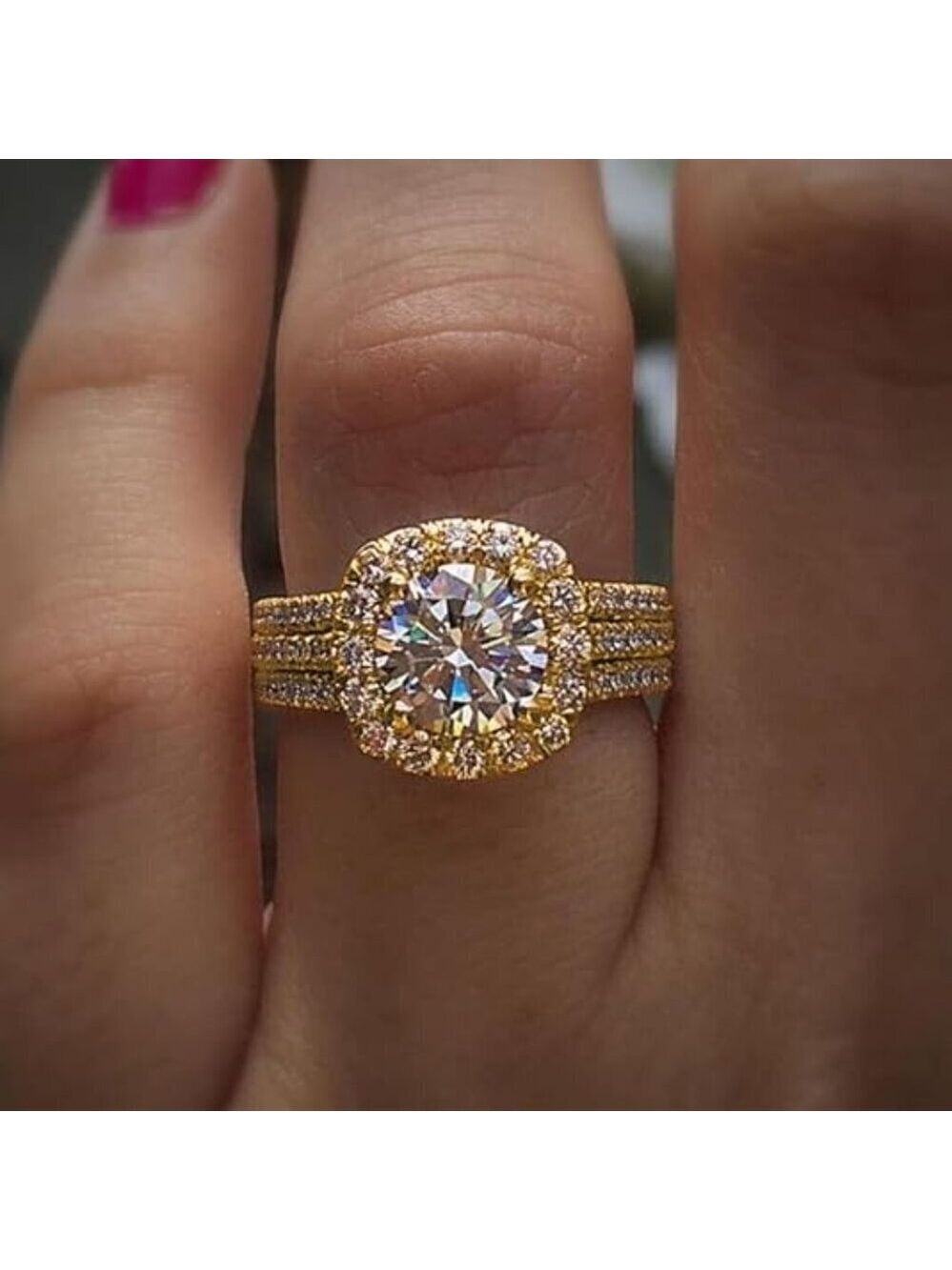 Women Gorgeous Eternity Promise Ring Size 7